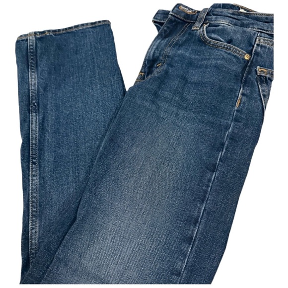 Zara Blue Straight Leg Jeans Classic Style - Picture 1 of 9